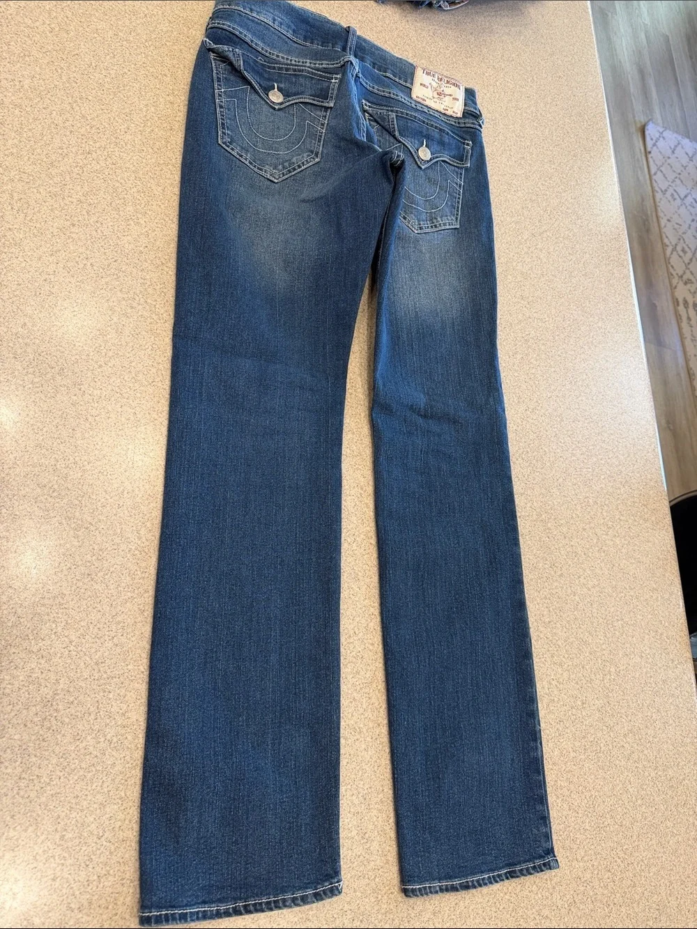 True Religion Blue Ricky Relaxed Straight size 30X33 no distressing